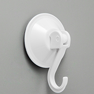 White Suction Cup with Hook